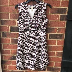 Banana Republic Diamond Pattern Purple Black Dress